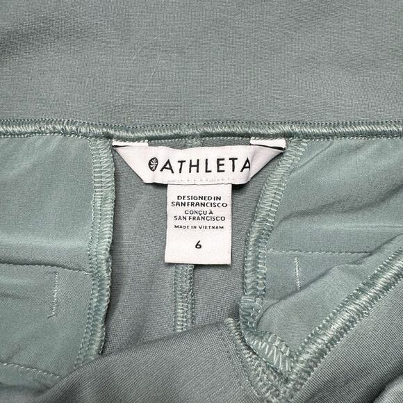 ATHLETA Eastbound Straight Pant in Minimalist Green Gray Size 6 Women’s Career - Picture 3 of 9
